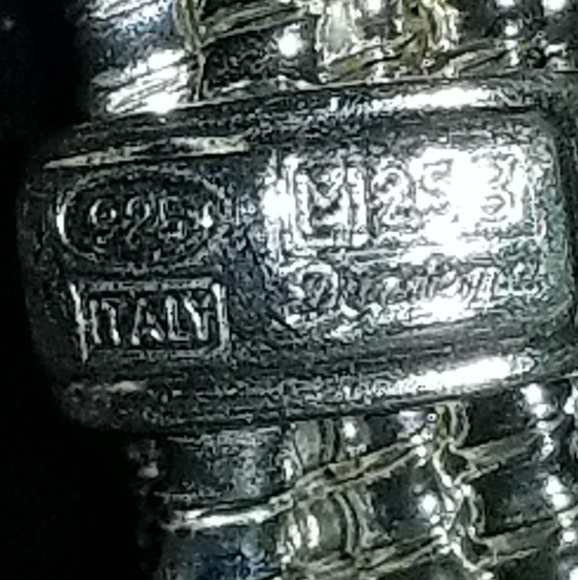 MIA FIORE Size 10 - 10.5. STERLING SILVER AND CRYSTALS RING. Made in Ita… - Picture 3 of 4